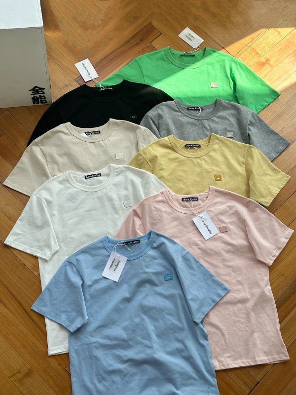Best Selling Acne Studios Short Sleeves Black Cotton Logo Collection