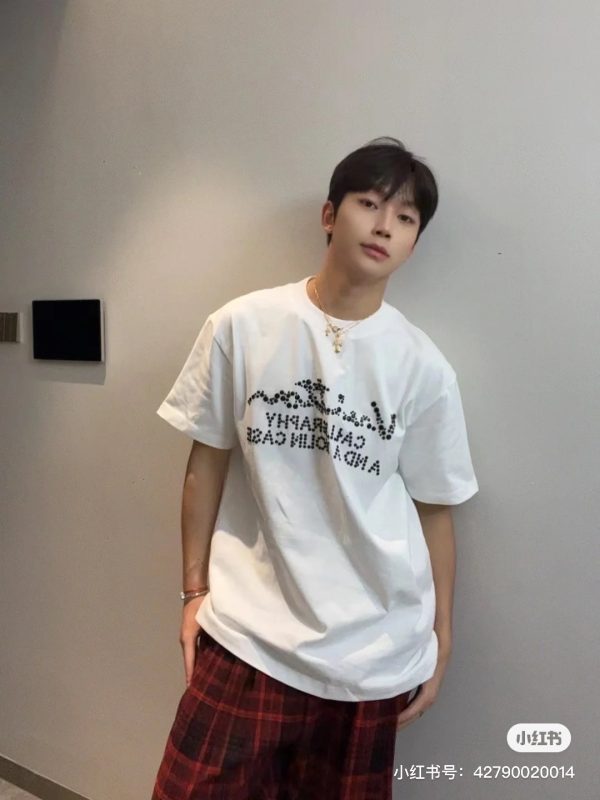 Premium Louis Vuitton Short Sleeves White Cotton Logo Luxury