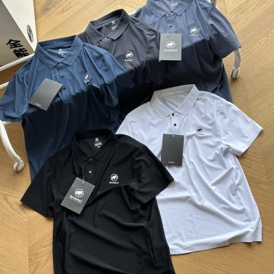 Premium Quality Mammut Short-Sleeved Blue Silk Collection