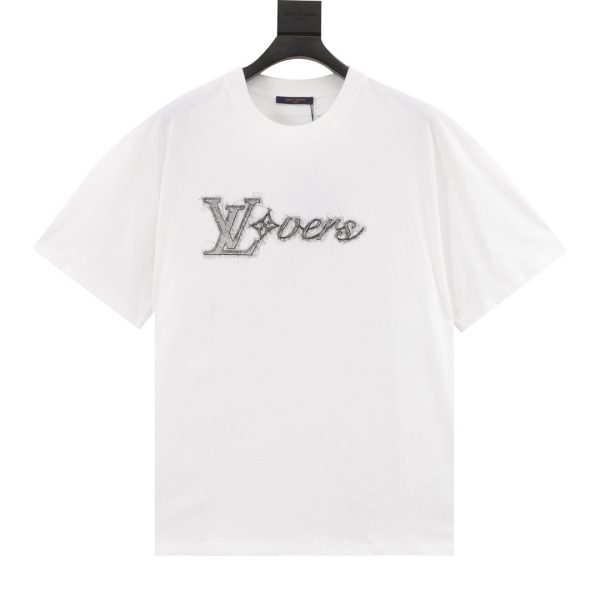 Luxury Louis Vuitton Short Sleeves Black Logo Collection