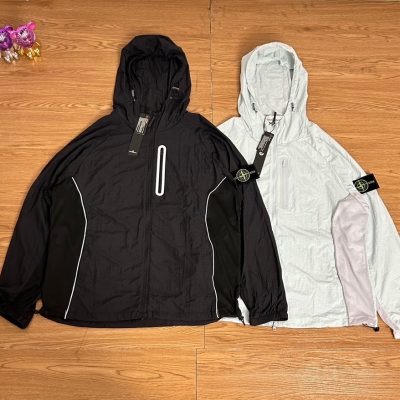 Premium Quality Stone Island Jackets Black Wool Classic Collection