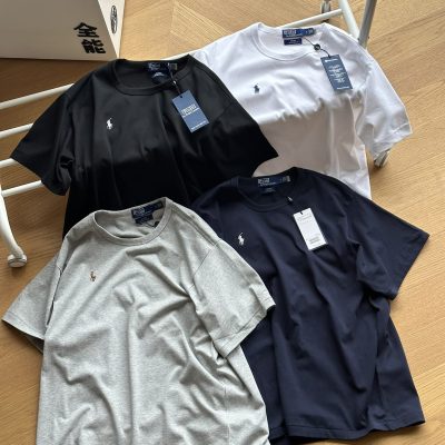 Best Selling Ralph Lauren Short Sleeves White Cotton Logo Style