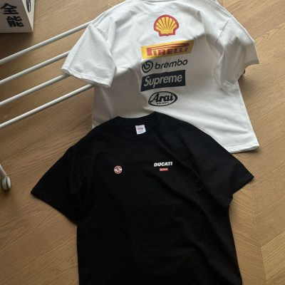 Best Selling Supreme Short Sleeves Black Cotton Logo Collection