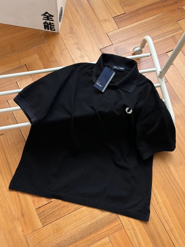 Best Selling Fred Perry Short-Sleeved Black Cotton Embroidered Style