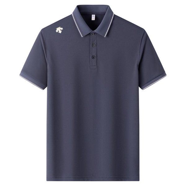 Premium Quality Descente Short-Sleeved T-Shirts Black Logo Style
