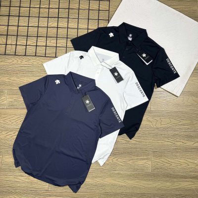 Premium Descente Short-Sleeved Black Silk Breathable Collection