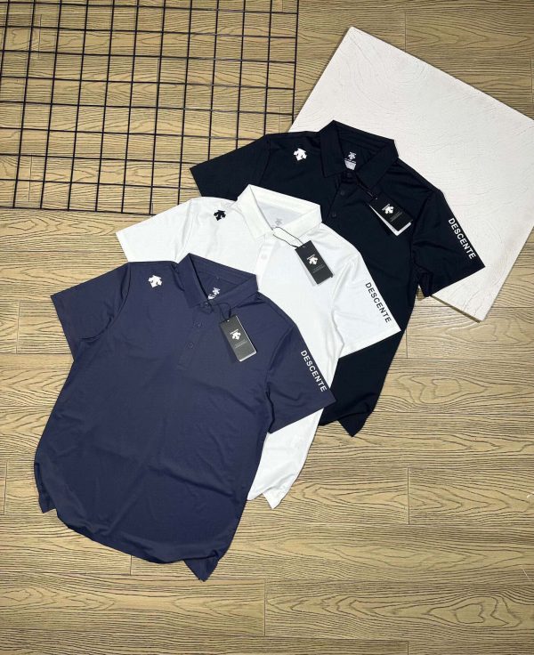 Premium Descente Short-Sleeved Black Silk Breathable Collection