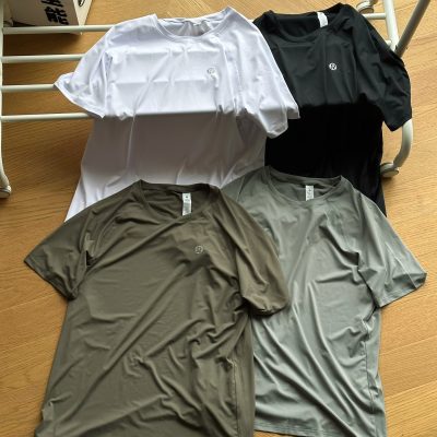Luxury Lululemon Short Sleeves White Silk Breathable Collection