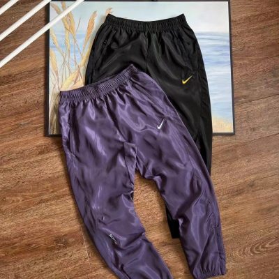 Luxury Nike Cropped Pants Blue Nylon Breathable Collection