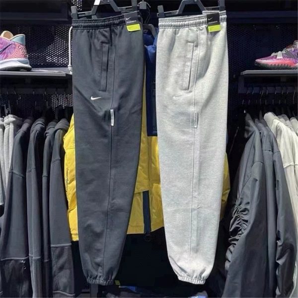 Luxury Nike Pants Black Cotton Casual Style