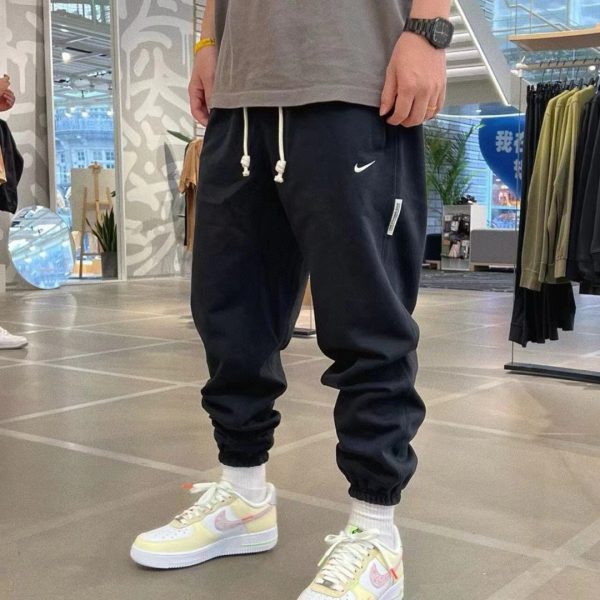 Luxury Nike Pants Black Cotton Casual Luxury