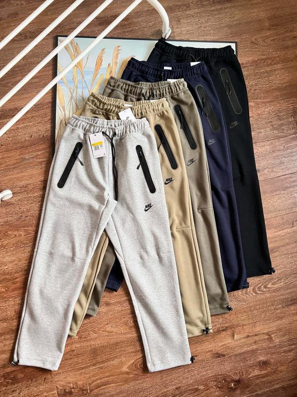 High Quality Nike Trousers Black Fleece Casual Style