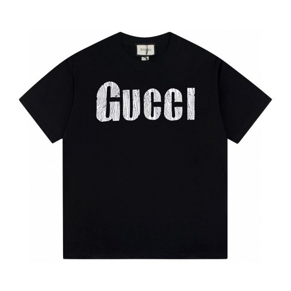 Premium Gucci Short Sleeves Black Washed Style