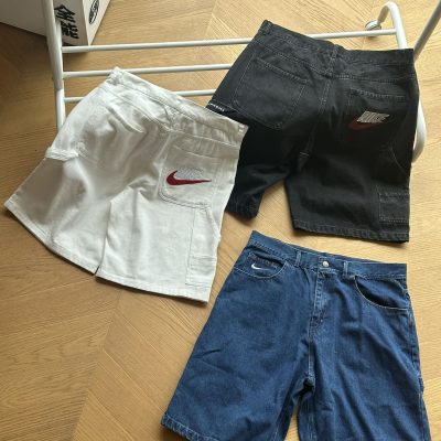 Premium Nike Shorts Black Denim Solid Style