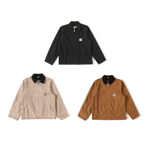 High Quality Carhartt Jacket Black Cotton Washed Style