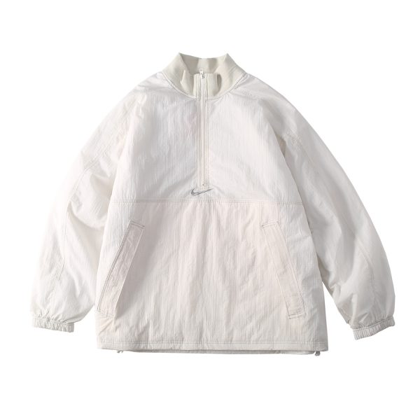 Premium Quality Nike Coats Black Cotton Logo Collection