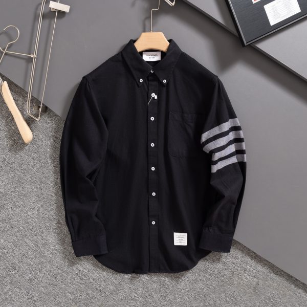 Best Selling Thom Browne Shirt Blue Denim Style