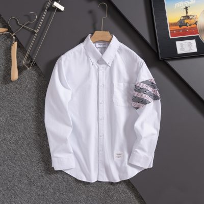 Premium Quality Thom Browne Shirt White Cotton Plaid Collection