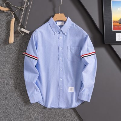 Premium Thom Browne Long Sleeves Black Cotton Classic Style