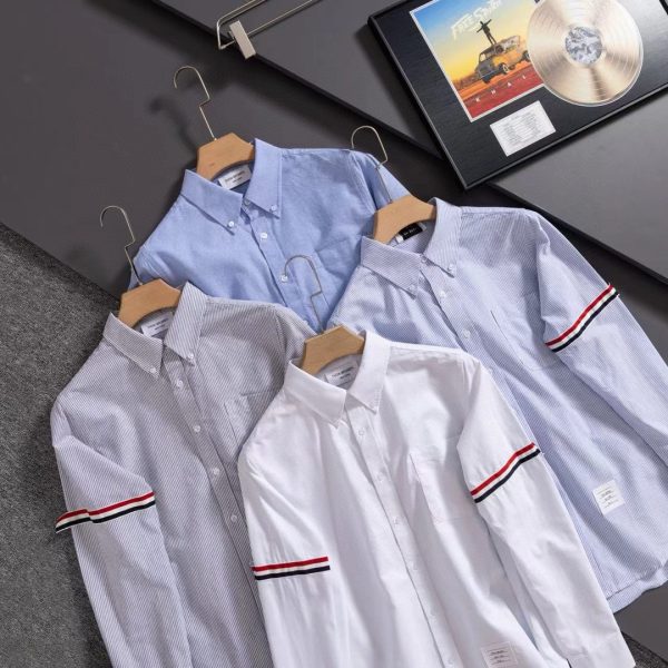 Premium Quality Thom Browne Long Sleeves Black Cotton Classic Style
