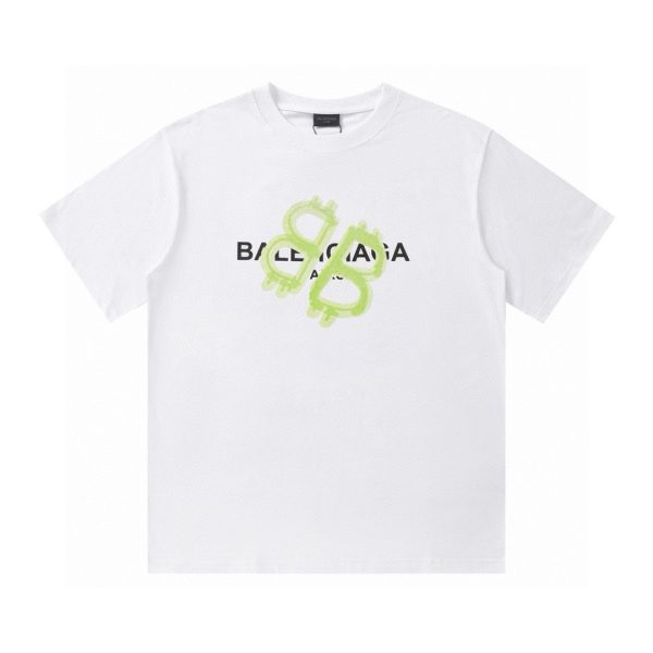 High Quality Balenciaga Short Sleeves Cotton Print Luxury