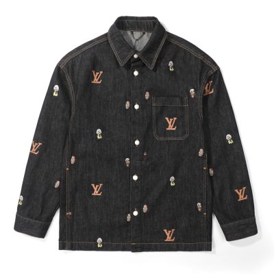 Premium Quality Louis Vuitton Jackets Denim Embroidered Luxury