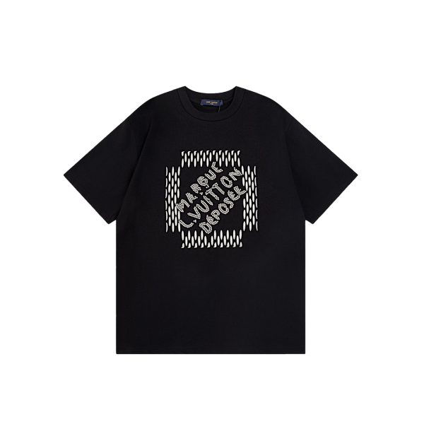 Premium Quality Louis Vuitton Short Sleeves Cotton Embroidered Style