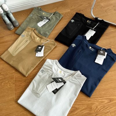 Best Selling Descente Short Sleeves Black Nylon Breathable Collection