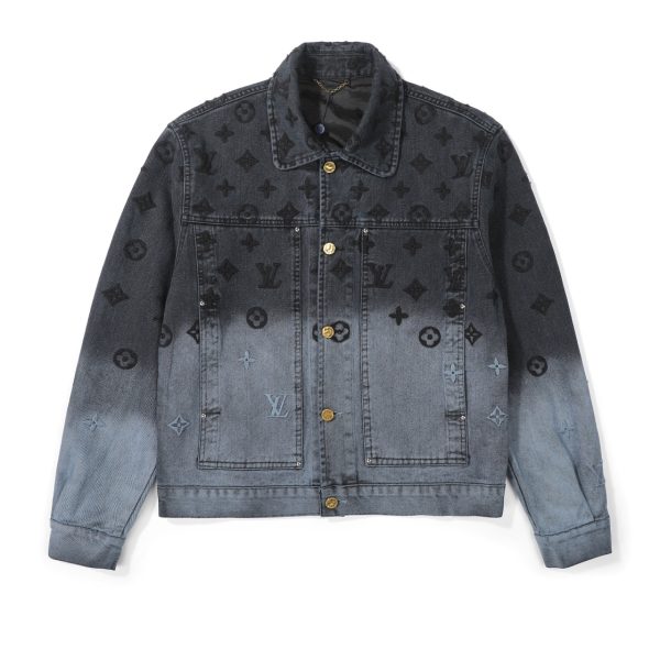 Luxury Louis Vuitton Pants Silver Denim Gradient Collection