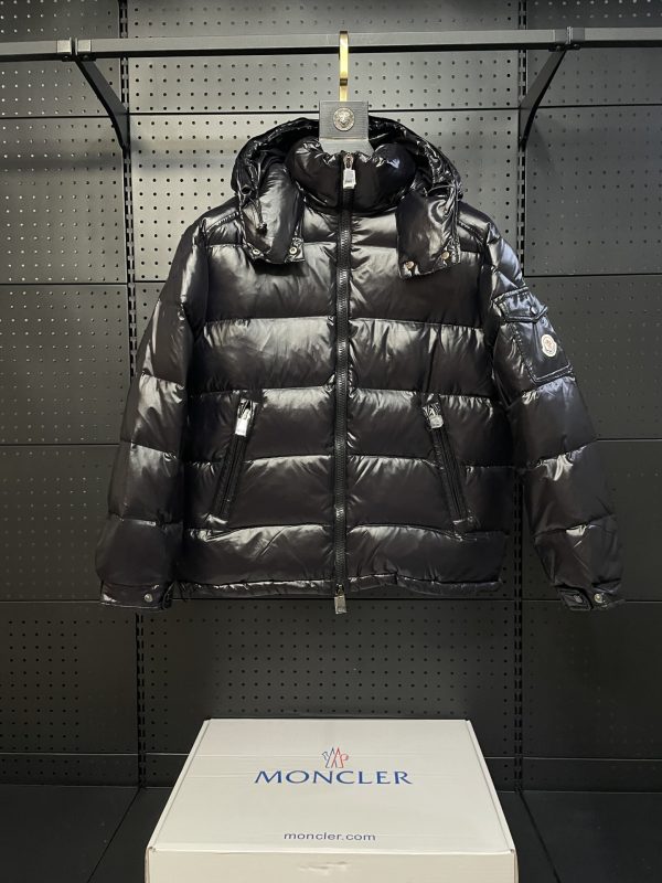 High Quality Moncler Jackets Black Embroidery Collection