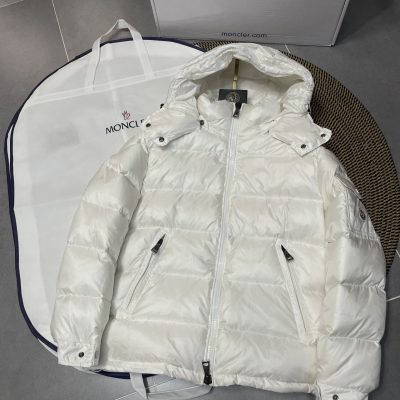 Best Selling Moncler Jackets White Embroidery Style