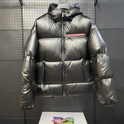 Best Selling Prada Down Jackets Red Cotton Classic Style