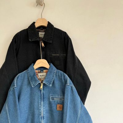 Luxury Carhartt Coat Black Leather Washed Luxury