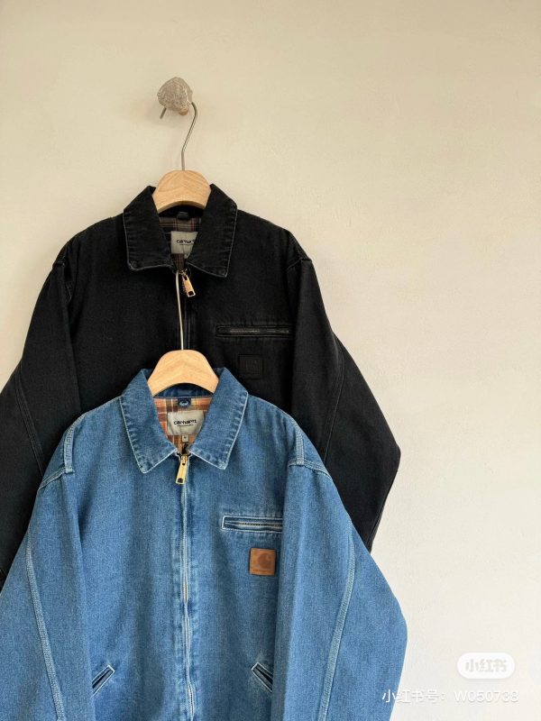 Luxury Carhartt Coat Black Leather Washed Luxury