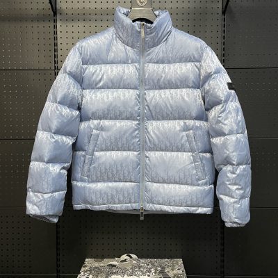 Luxury Dior Jackets Blue Satin Monogram Luxury