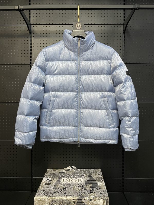 Luxury Dior Jackets Blue Satin Monogram Luxury