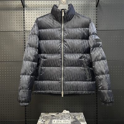 Premium Quality Dior Jackets Navy Satin Monogram Collection