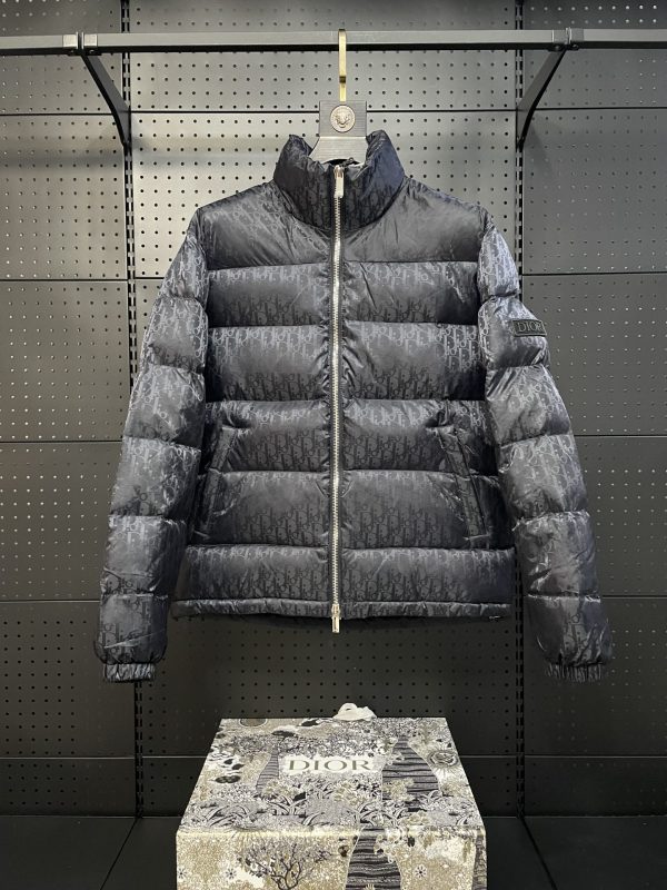 Premium Quality Dior Jackets Navy Satin Monogram Collection