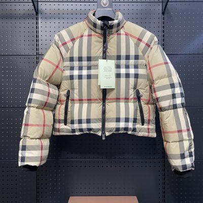 Best Selling Burberry Down Jackets Polyester Checkered Luxury