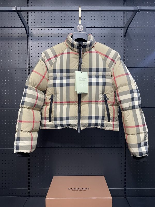 Best Selling Burberry Down Jackets Polyester Checkered Luxury