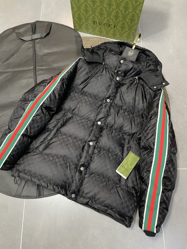 Luxury Gucci Down Jackets White Nylon Logo Collection