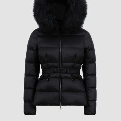 High Quality Moncler Coats Black Logo Style