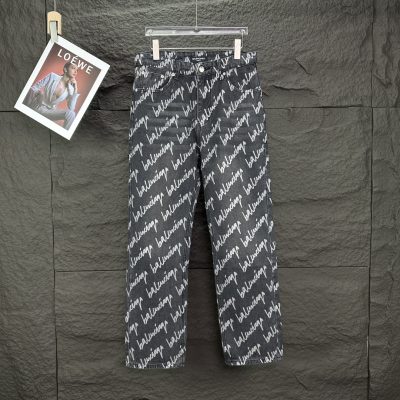Luxury Balenciaga Jeans Gray Washed Luxury