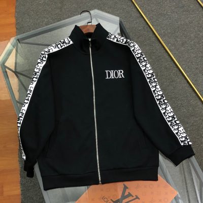 Premium Quality Dior Coat Black Embroidered Collection