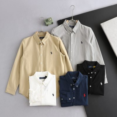 Best Selling Ralph Lauren Long Sleeves White Cotton Logo Collection