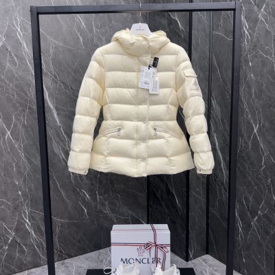 Premium Moncler Jackets White Nylon Modern Style