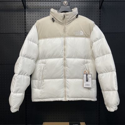 Premium The North Face Down Jackets White Patchwork Collection