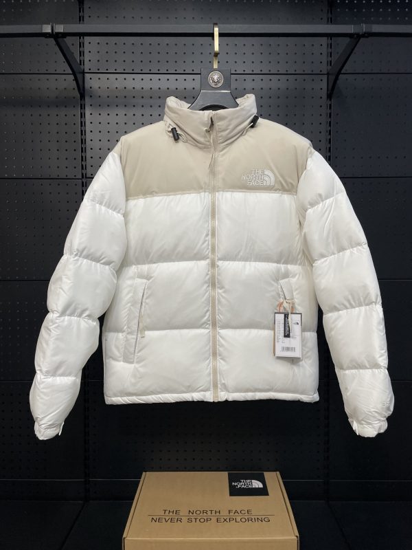 Premium The North Face Down Jackets White Patchwork Collection