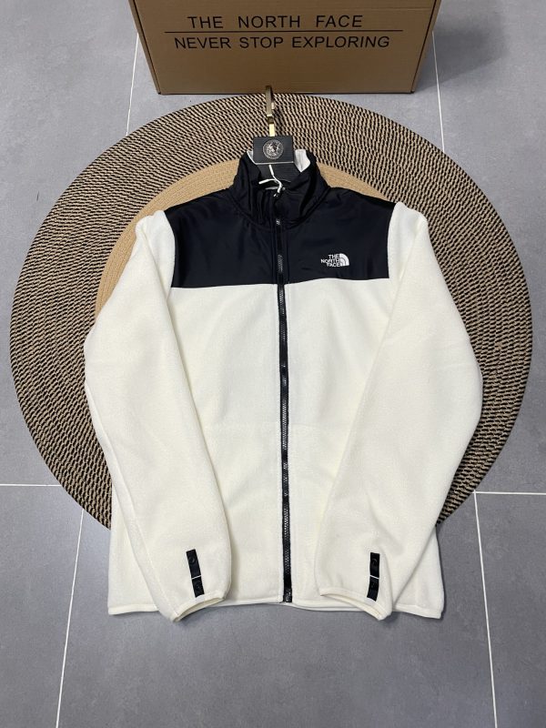 Premium Quality The North Face Jackets White Fleece Patchwork Luxury