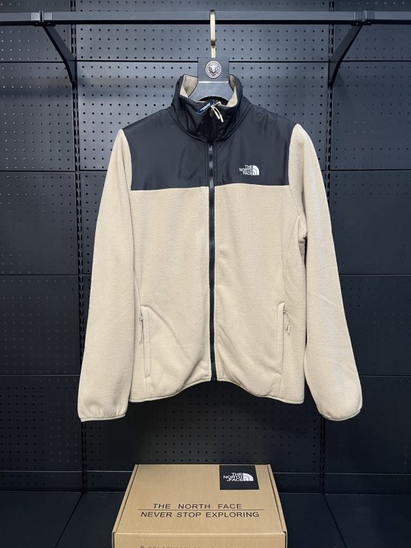 Premium Quality The North Face Jackets Khaki Fleece Patchwork Collection
